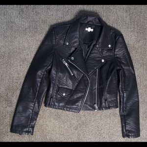 Silence + Noise Black Leather Jacket
